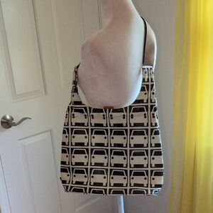 Orla Kiely Moss Green and Cream Car Print Fabric